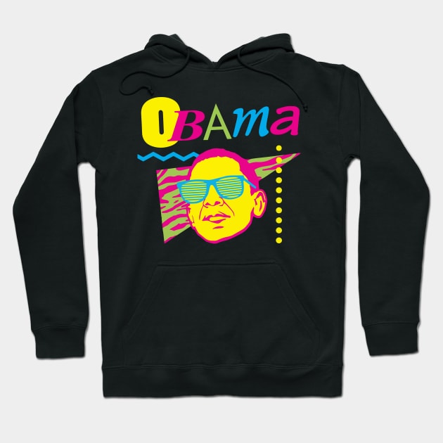 Obama - 80s Hoodie by TheAnchovyman